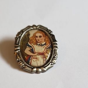 Alice in Wonderland pin or pendant